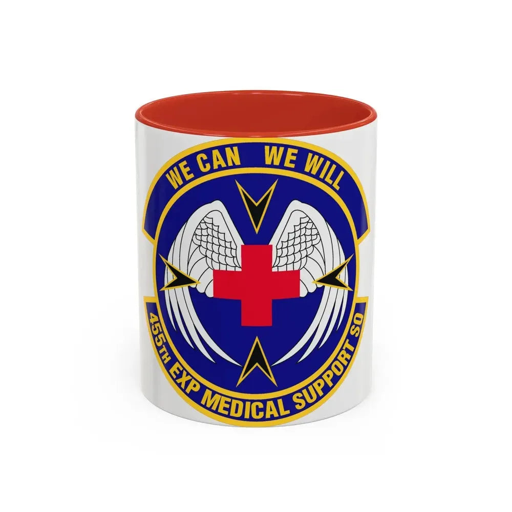 455th Expeditionary Medical Support Squadron (U.S. Air Force) Accent Coffee Mug 11oz Red - Go Mug Yourself