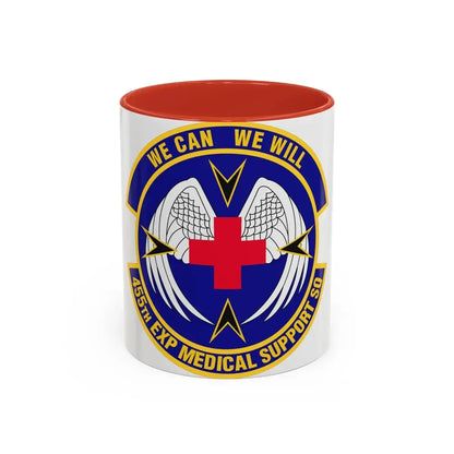 455th Expeditionary Medical Support Squadron (U.S. Air Force) Accent Coffee Mug 11oz Red - Go Mug Yourself