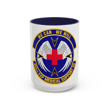 455th Expeditionary Medical Support Squadron (U.S. Air Force) Accent Coffee Mug 15oz Navy - Go Mug Yourself