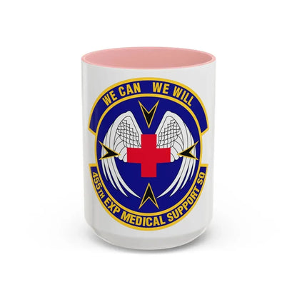 455th Expeditionary Medical Support Squadron (U.S. Air Force) Accent Coffee Mug 15oz Pink - Go Mug Yourself