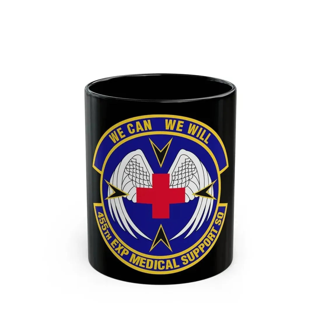 455th Expeditionary Medical Support Squadron (U.S. Air Force) Black Coffee Mug 11oz - Go Mug Yourself