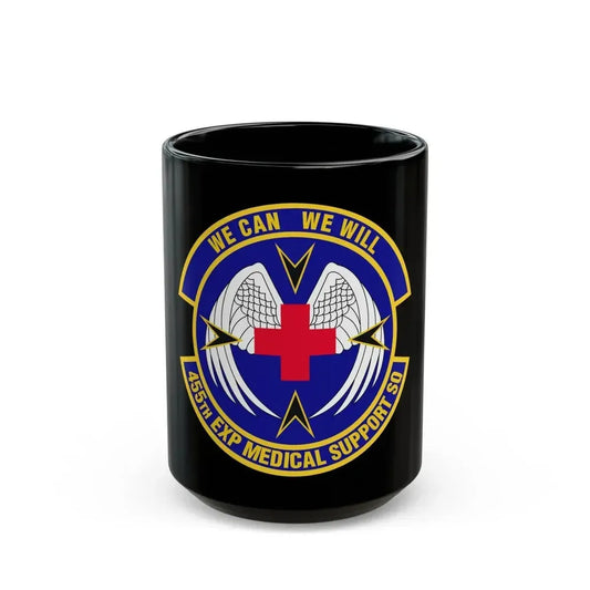 455th Expeditionary Medical Support Squadron (U.S. Air Force) Black Coffee Mug 15oz - Go Mug Yourself