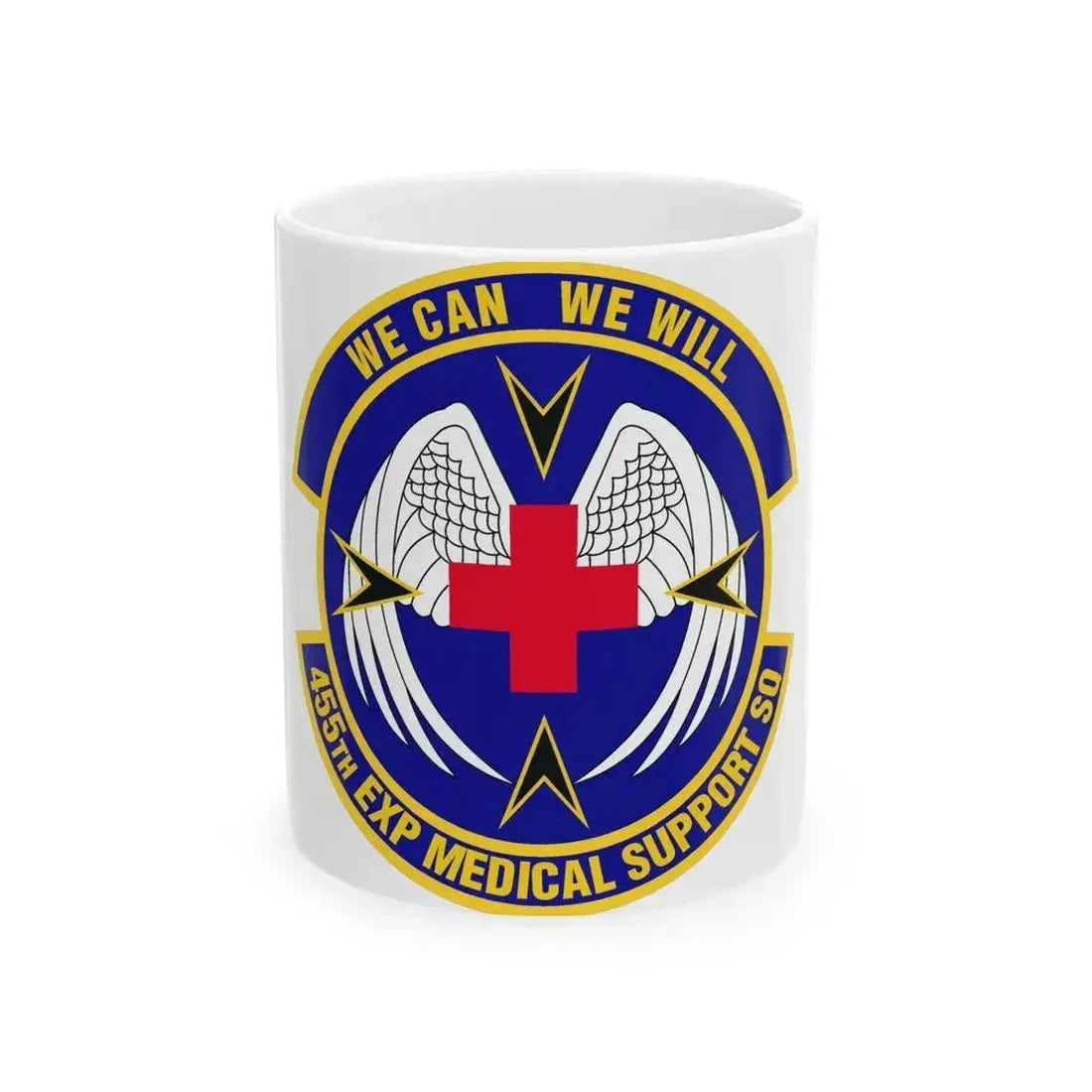 455th Expeditionary Medical Support Squadron (U.S. Air Force) White Coffee Mug 11oz - Go Mug Yourself