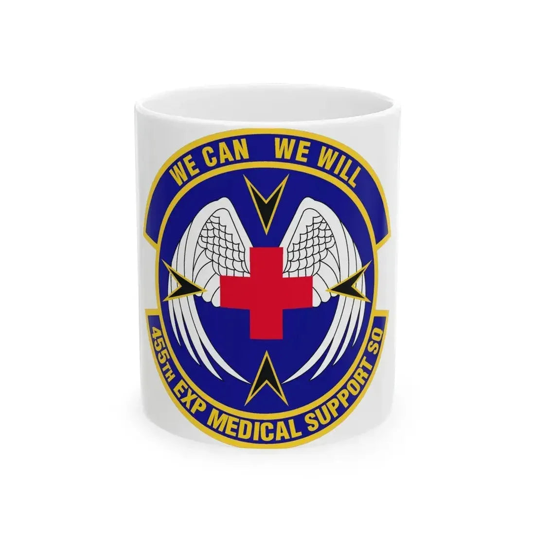 455th Expeditionary Medical Support Squadron (U.S. Air Force) White Coffee Mug 11oz - Go Mug Yourself