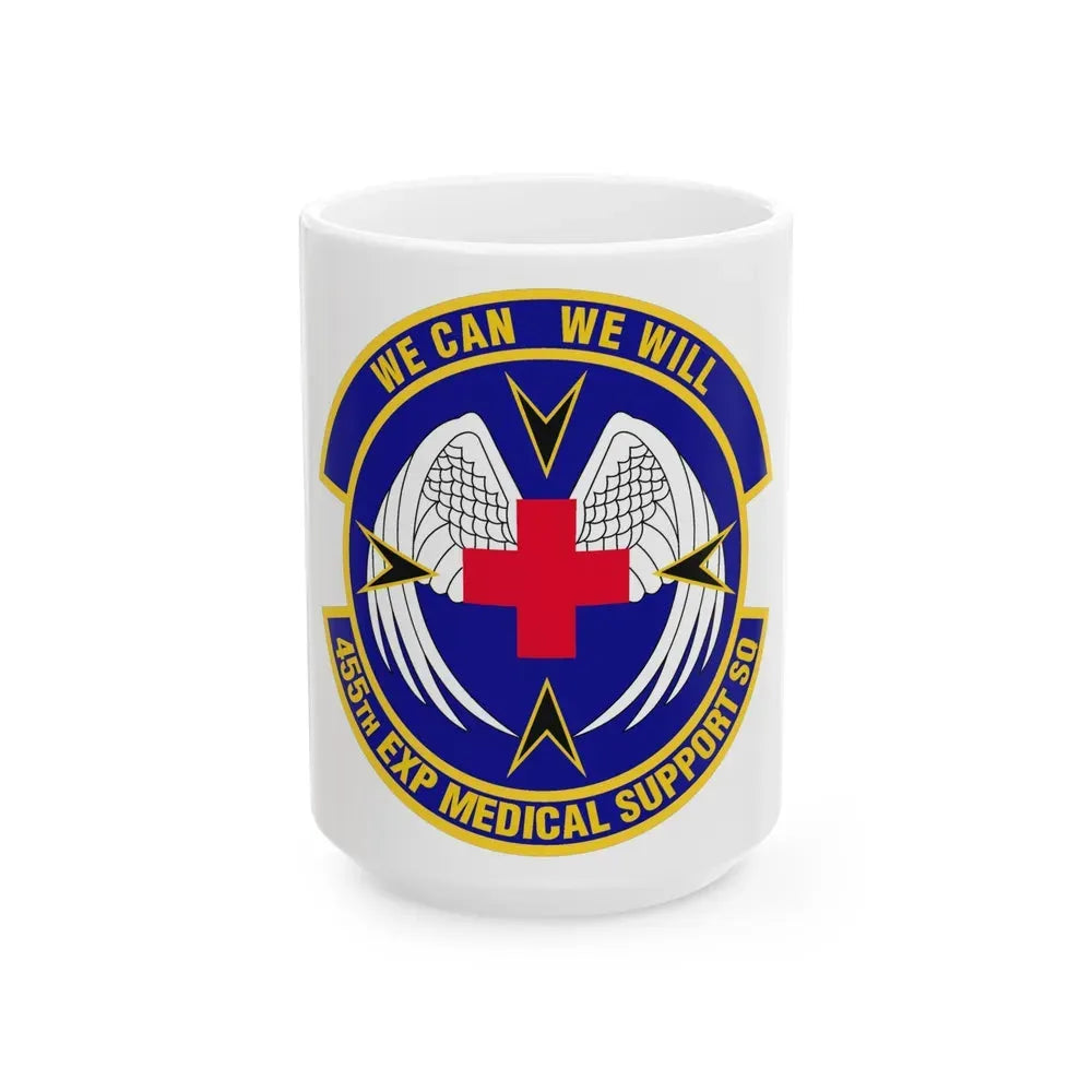 455th Expeditionary Medical Support Squadron (U.S. Air Force) White Coffee Mug 15oz - Go Mug Yourself