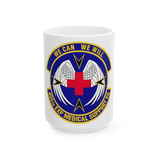 455th Expeditionary Medical Support Squadron (U.S. Air Force) White Coffee Mug 15oz - Go Mug Yourself