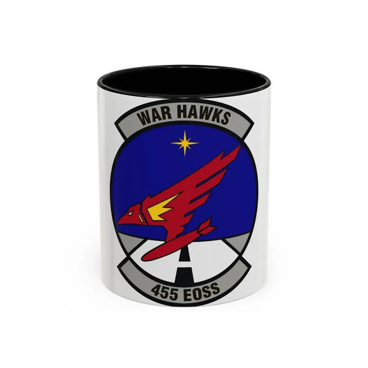 455th Expeditionary Operations Support Squadron (U.S. Air Force) Accent Coffee Mug 11oz Black - Go Mug Yourself