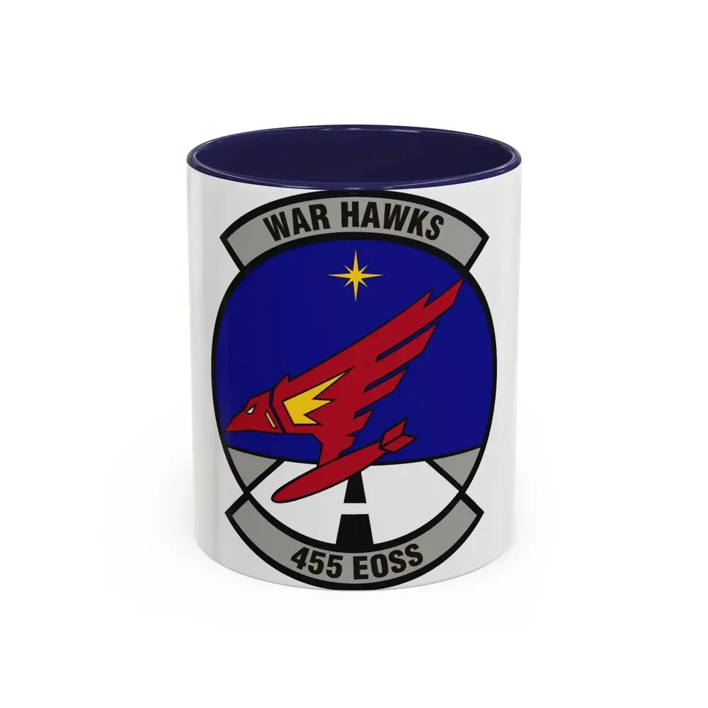 455th Expeditionary Operations Support Squadron (U.S. Air Force) Accent Coffee Mug 11oz Navy - Go Mug Yourself