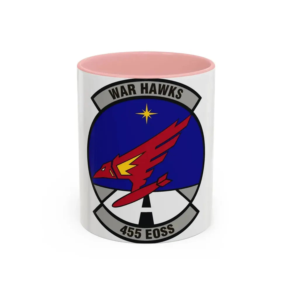 455th Expeditionary Operations Support Squadron (U.S. Air Force) Accent Coffee Mug 11oz Pink - Go Mug Yourself