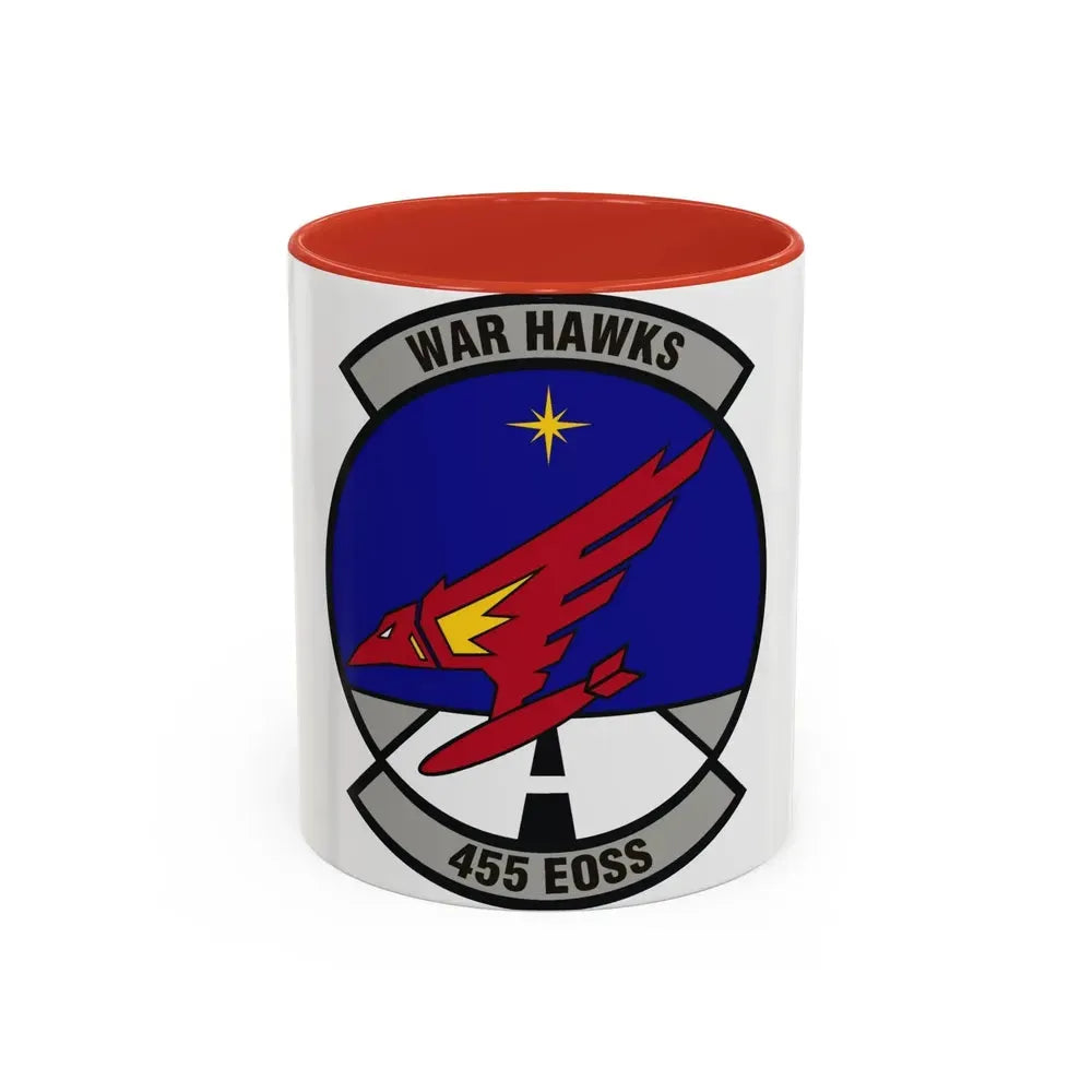 455th Expeditionary Operations Support Squadron (U.S. Air Force) Accent Coffee Mug 11oz Red - Go Mug Yourself