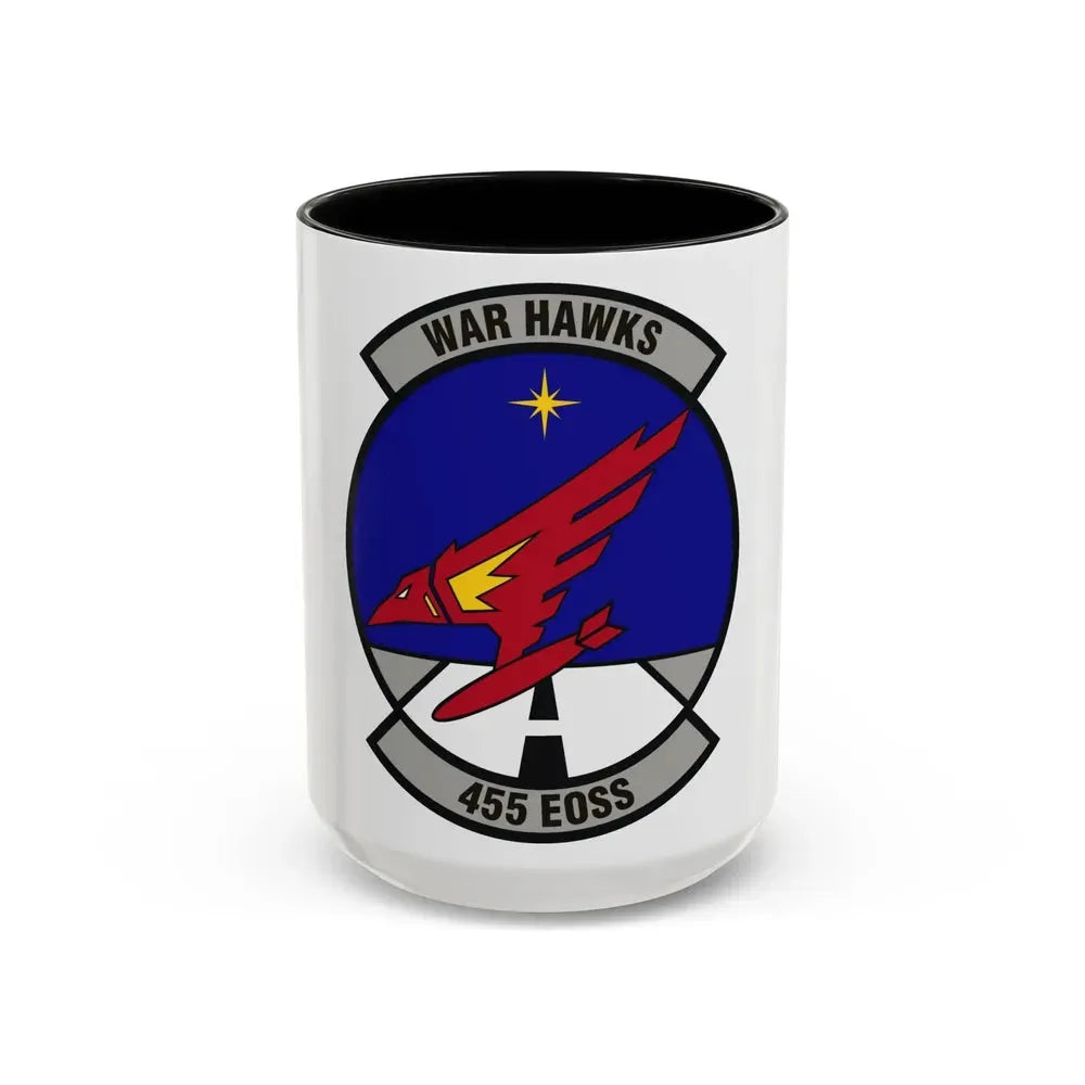 455th Expeditionary Operations Support Squadron (U.S. Air Force) Accent Coffee Mug 15oz Black - Go Mug Yourself