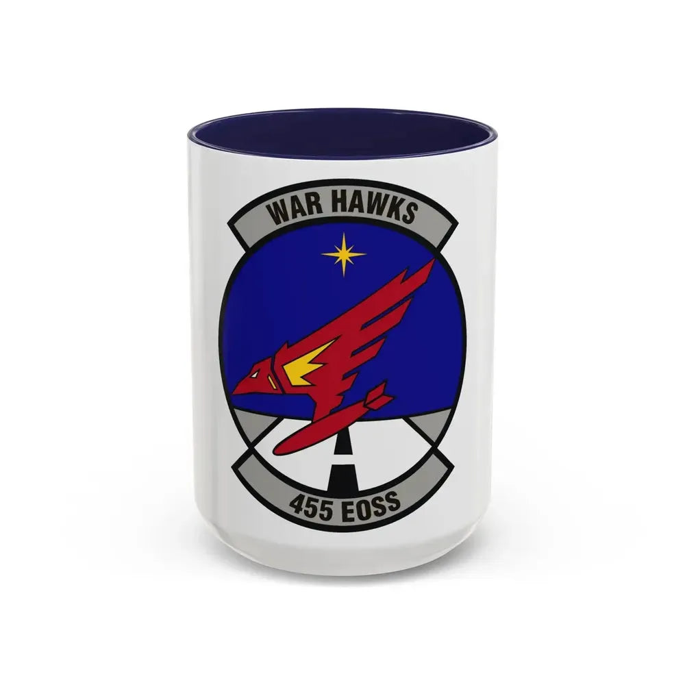 455th Expeditionary Operations Support Squadron (U.S. Air Force) Accent Coffee Mug 15oz Navy - Go Mug Yourself