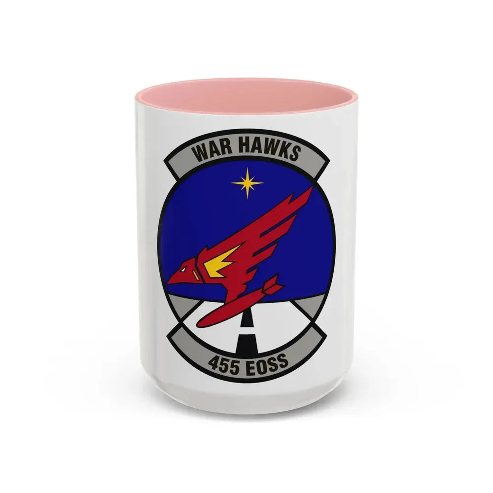455th Expeditionary Operations Support Squadron (U.S. Air Force) Accent Coffee Mug 15oz Pink - Go Mug Yourself