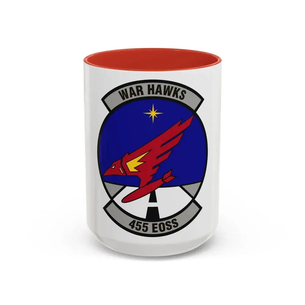 455th Expeditionary Operations Support Squadron (U.S. Air Force) Accent Coffee Mug 15oz Red - Go Mug Yourself
