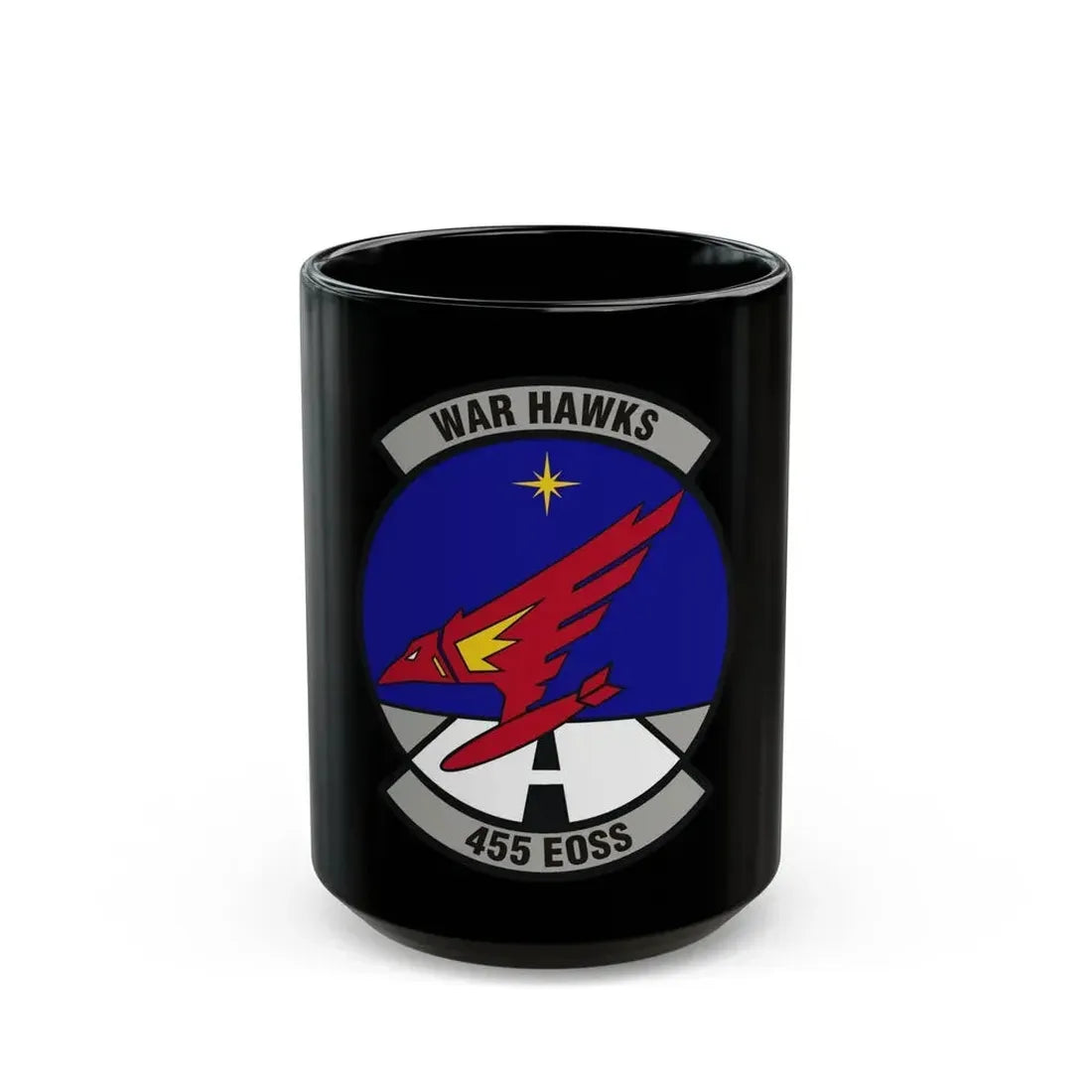 455th Expeditionary Operations Support Squadron (U.S. Air Force) Black Coffee Mug 15oz - Go Mug Yourself