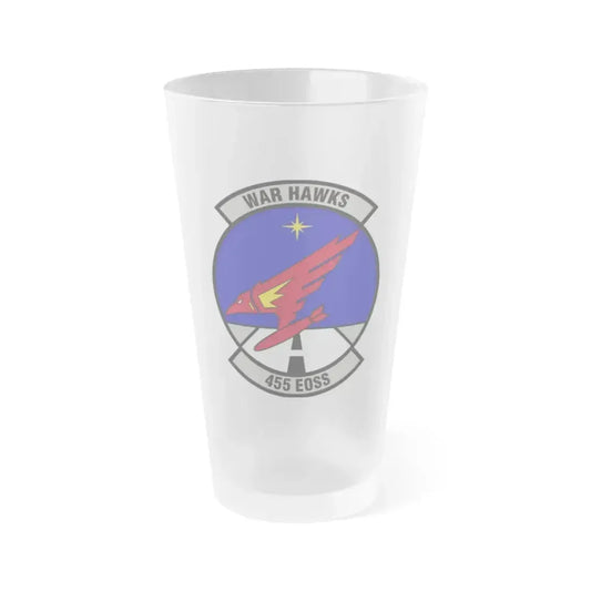 455th Expeditionary Operations Support Squadron (U.S. Air Force) Frosted Pint Glass 16oz 16oz Frosted - Go Mug Yourself