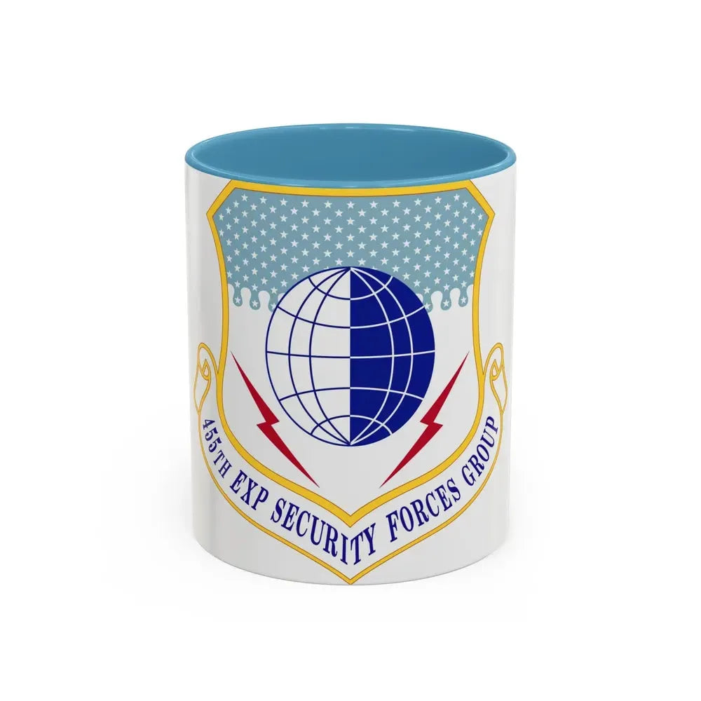 455th Expeditionary Security Forces Group (U.S. Air Force) Accent Coffee Mug 11oz Light Blue - Go Mug Yourself