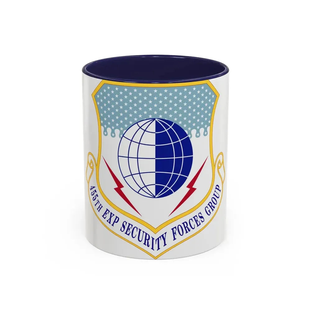 455th Expeditionary Security Forces Group (U.S. Air Force) Accent Coffee Mug 11oz Navy - Go Mug Yourself