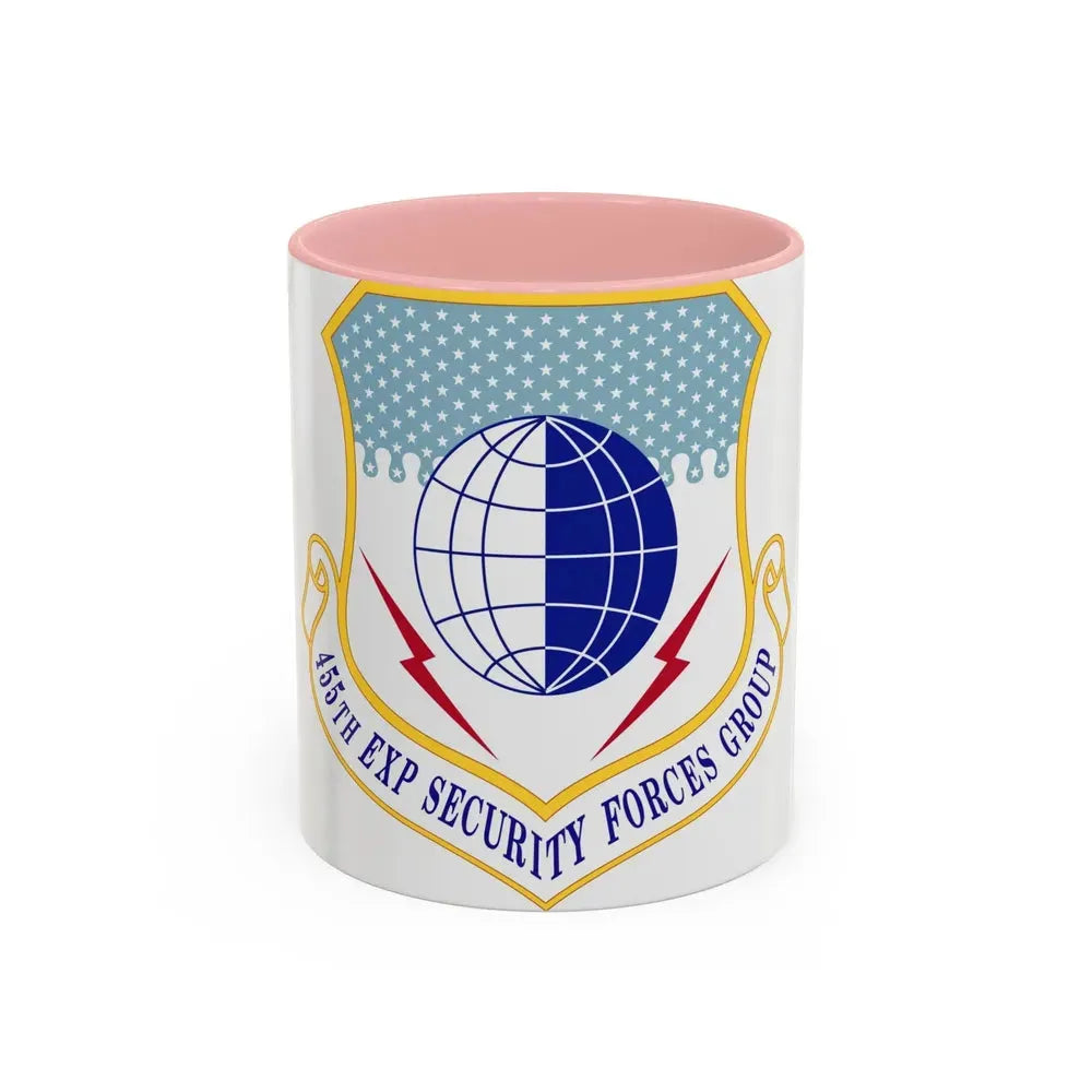 455th Expeditionary Security Forces Group (U.S. Air Force) Accent Coffee Mug 11oz Pink - Go Mug Yourself