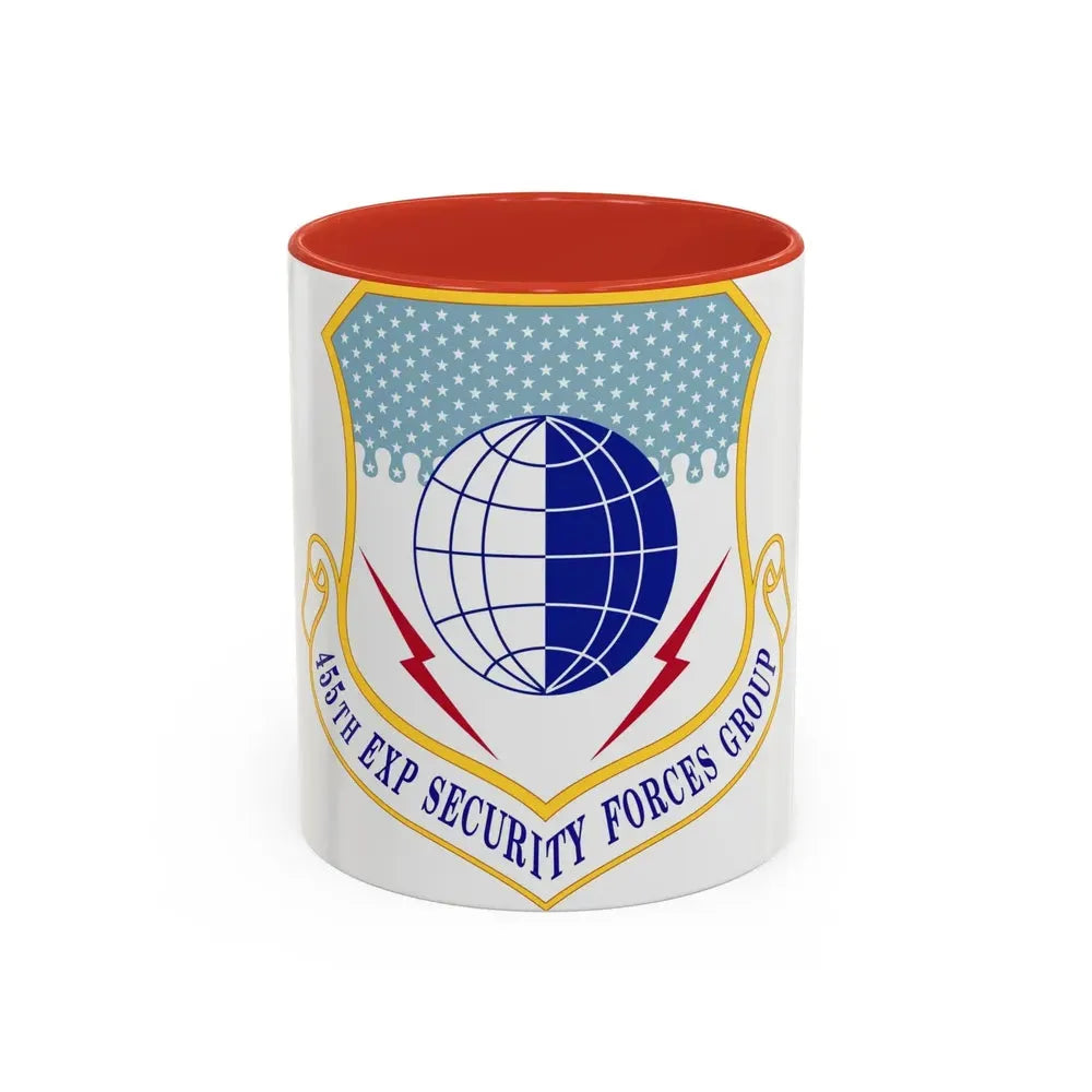 455th Expeditionary Security Forces Group (U.S. Air Force) Accent Coffee Mug 11oz Red - Go Mug Yourself