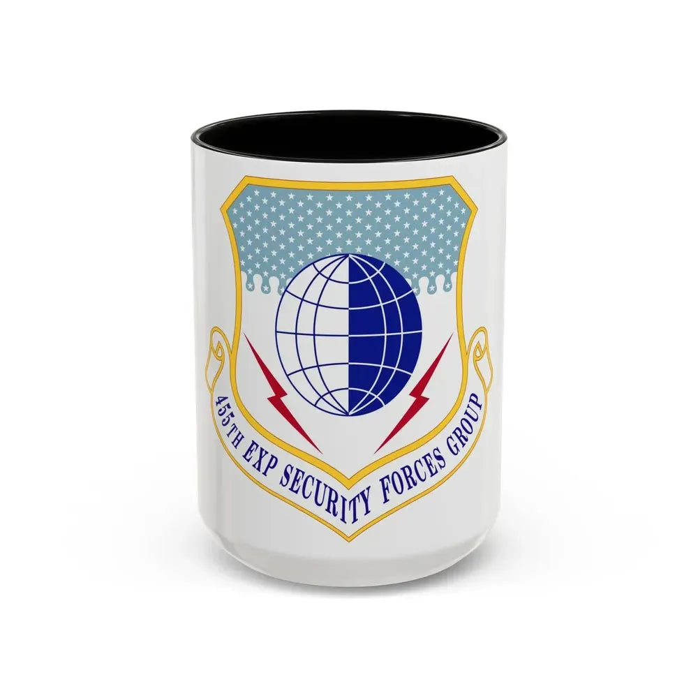 455th Expeditionary Security Forces Group (U.S. Air Force) Accent Coffee Mug 15oz Black - Go Mug Yourself