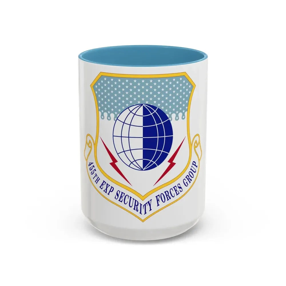 455th Expeditionary Security Forces Group (U.S. Air Force) Accent Coffee Mug 15oz Light Blue - Go Mug Yourself