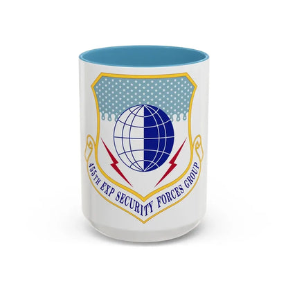455th Expeditionary Security Forces Group (U.S. Air Force) Accent Coffee Mug 15oz Light Blue - Go Mug Yourself