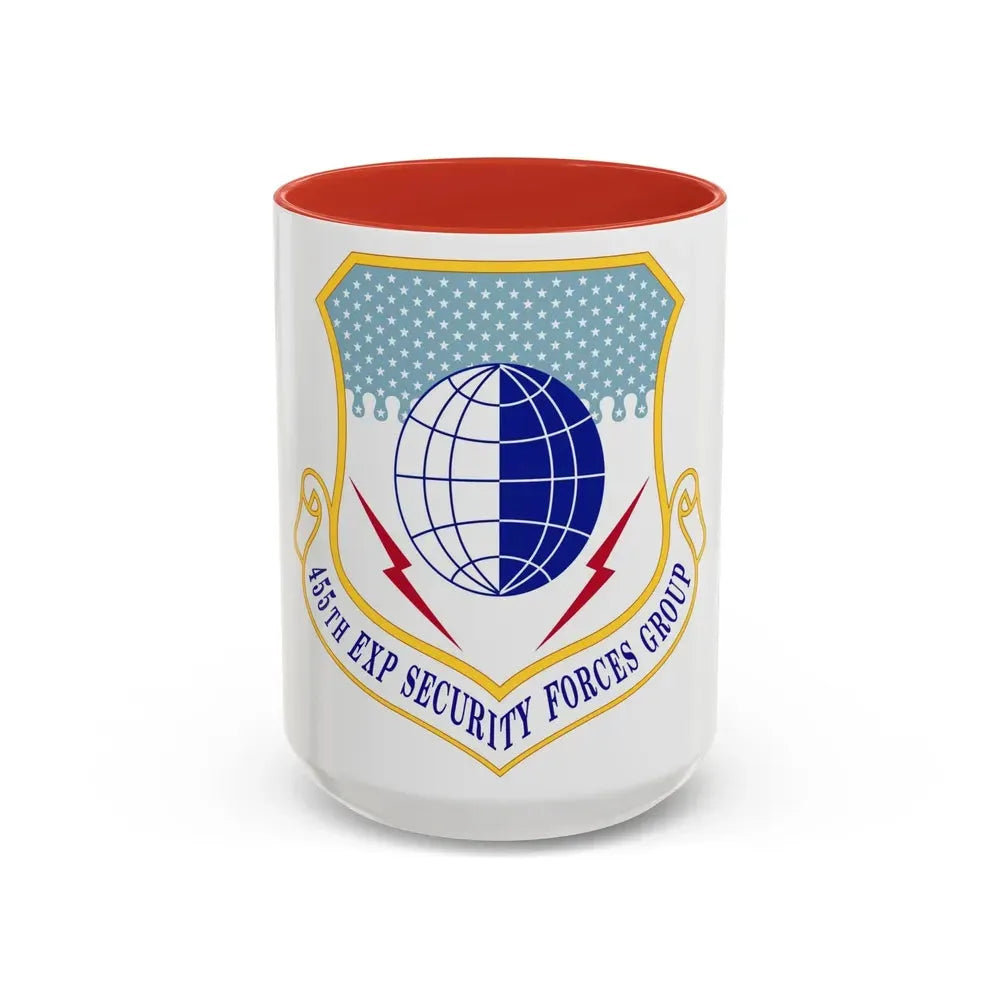455th Expeditionary Security Forces Group (U.S. Air Force) Accent Coffee Mug 15oz Red - Go Mug Yourself