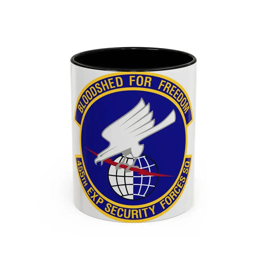 455th Expeditionary Security Forces Squadron (U.S. Air Force) Accent Coffee Mug 11oz Black - Go Mug Yourself