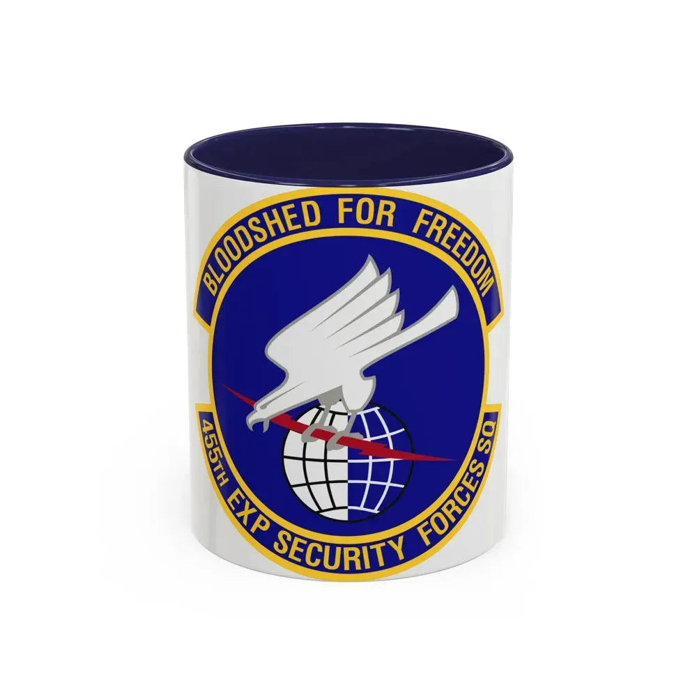 455th Expeditionary Security Forces Squadron (U.S. Air Force) Accent Coffee Mug 11oz Navy - Go Mug Yourself