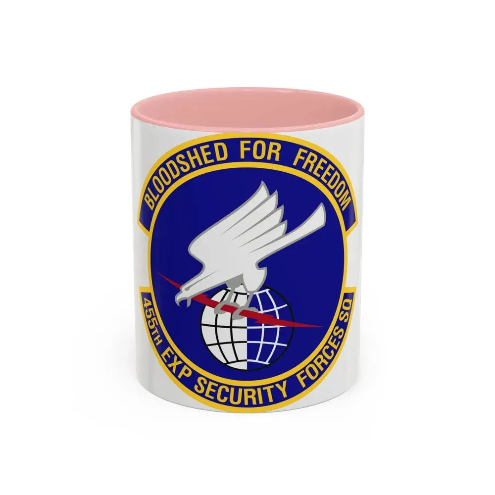 455th Expeditionary Security Forces Squadron (U.S. Air Force) Accent Coffee Mug 11oz Pink - Go Mug Yourself