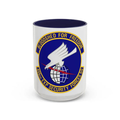 455th Expeditionary Security Forces Squadron (U.S. Air Force) Accent Coffee Mug 15oz Navy - Go Mug Yourself