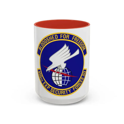 455th Expeditionary Security Forces Squadron (U.S. Air Force) Accent Coffee Mug 15oz Red - Go Mug Yourself