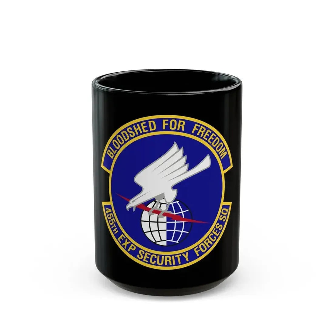 455th Expeditionary Security Forces Squadron (U.S. Air Force) Black Coffee Mug 15oz - Go Mug Yourself