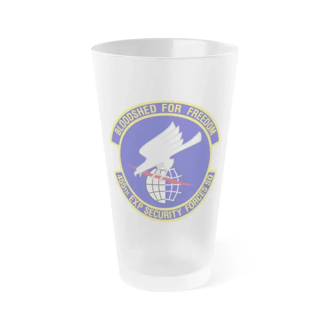 455th Expeditionary Security Forces Squadron (U.S. Air Force) Frosted Pint Glass 16oz 16oz Frosted - Go Mug Yourself