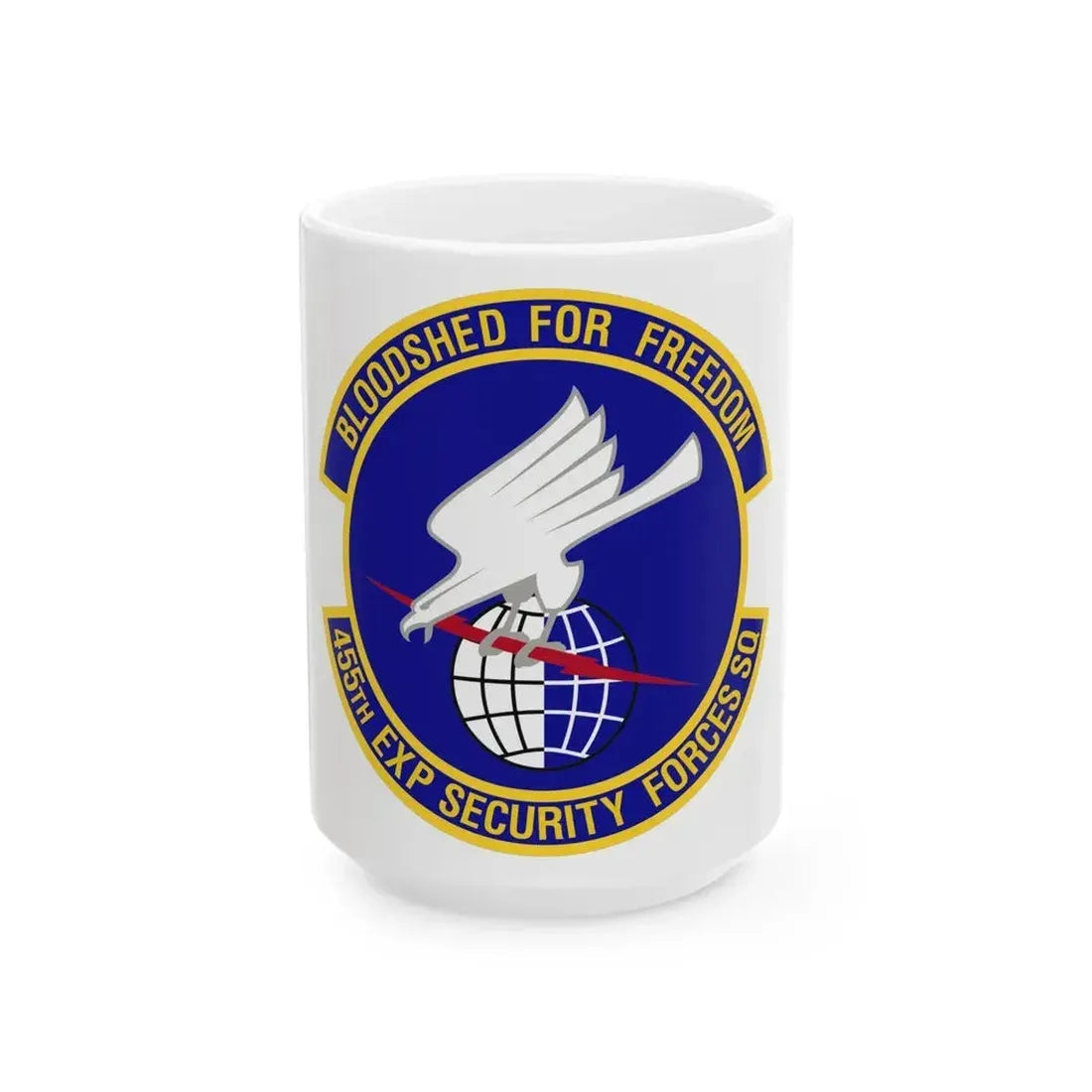 455th Expeditionary Security Forces Squadron (U.S. Air Force) White Coffee Mug - Go Mug Yourself