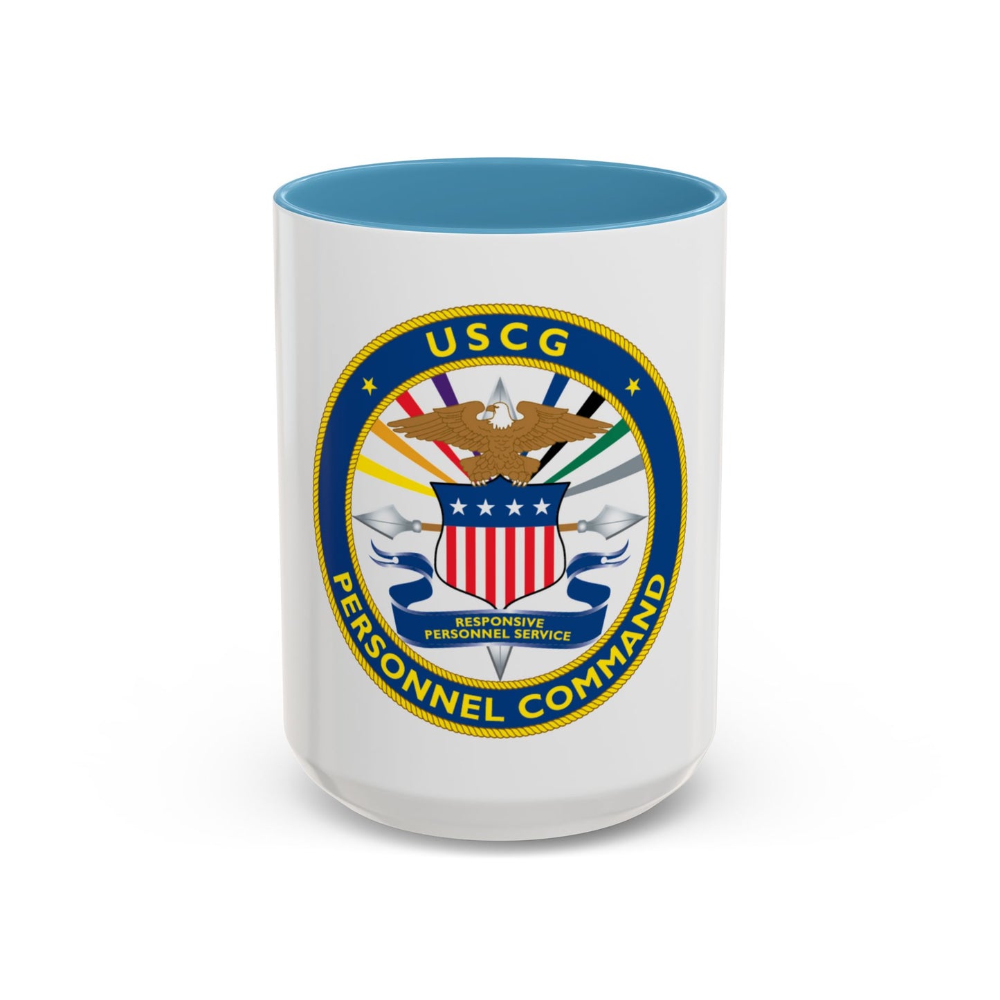 USCG Personnel Command (U.S. Coast Guard) Accent Coffee Mug