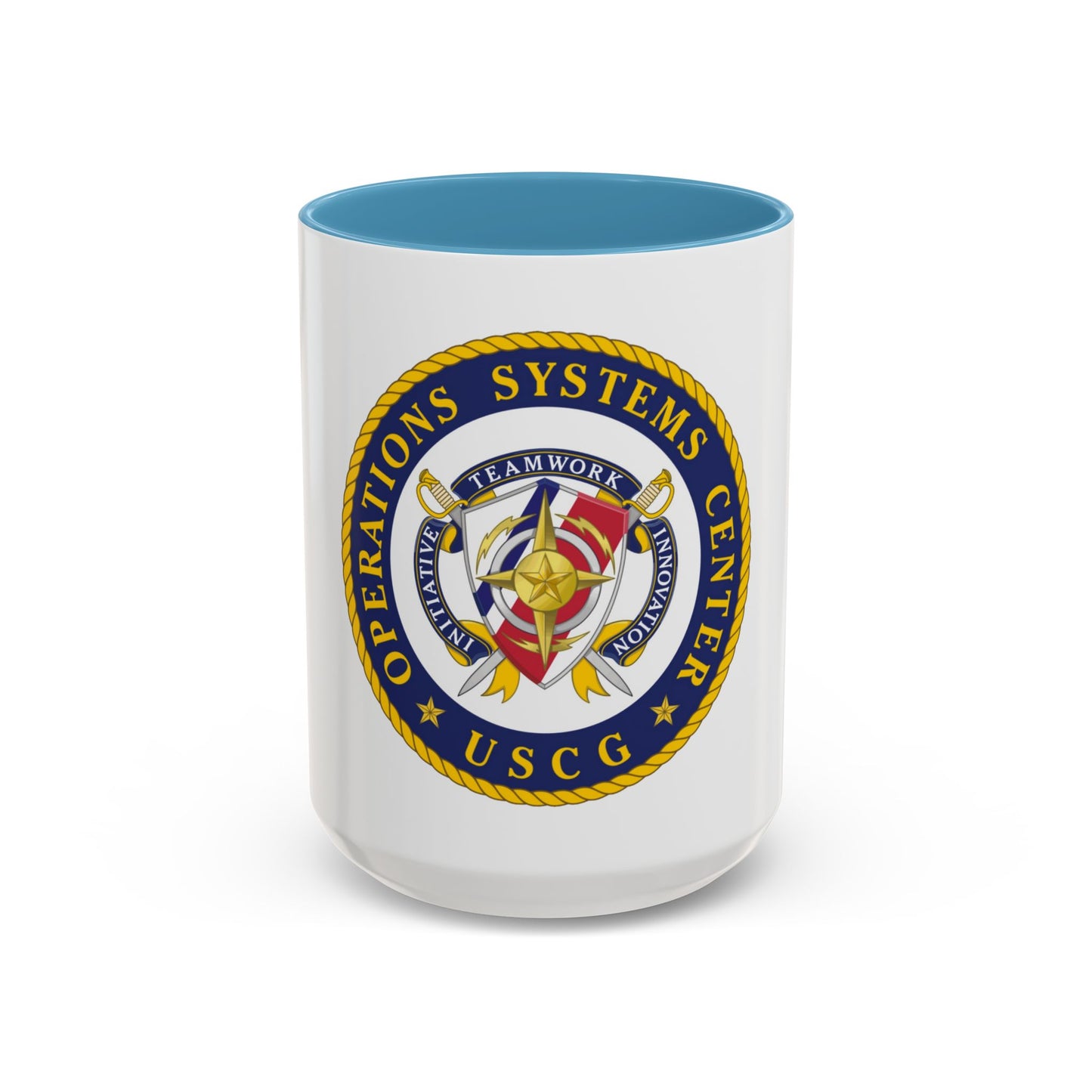USCG Operations Systems Center (U.S. Coast Guard) Accent Coffee Mug