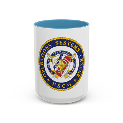 USCG Operations Systems Center (U.S. Coast Guard) Accent Coffee Mug