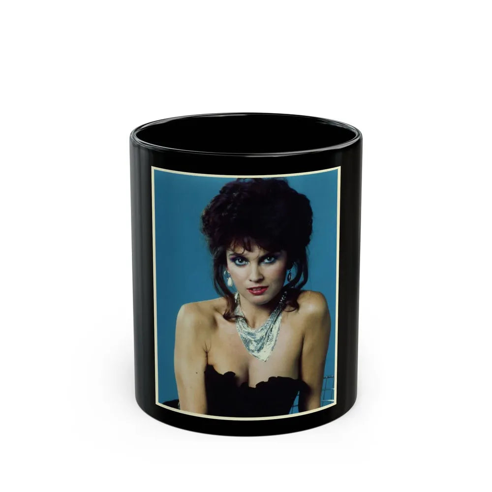 Caroline Munro #343 (Vintage Female Icon) Black Coffee Mug-11oz-Go Mug Yourself