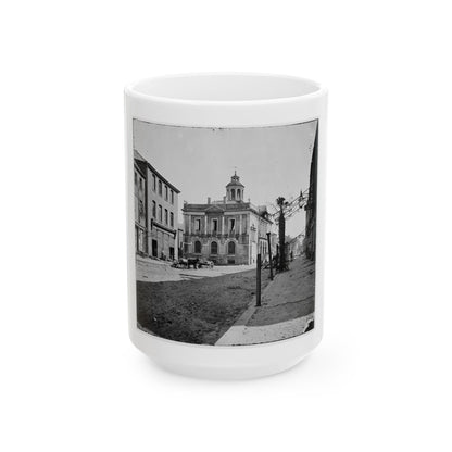Charleston, S.C. The Post Office (Old Exchange And Custom House, 122 East Bay) (U.S. Civil War) White Coffee Mug