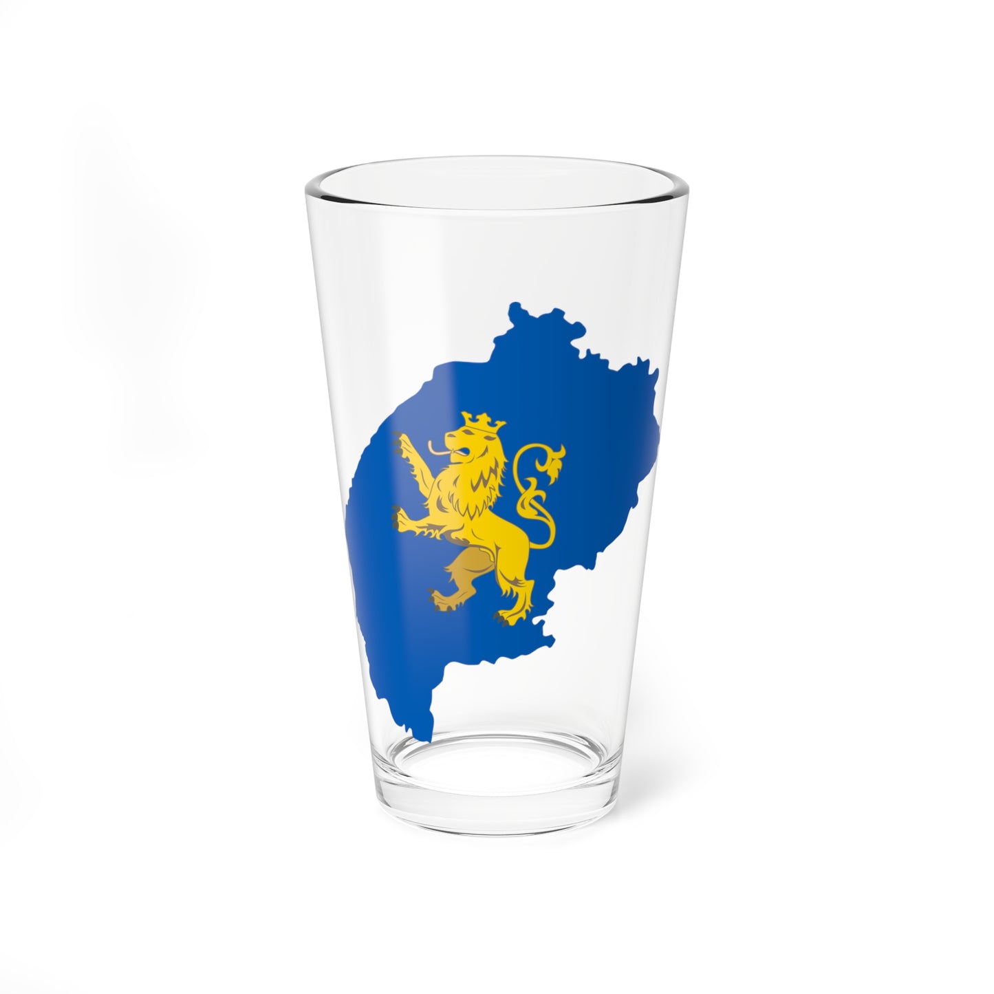 Flag-map of Lviv Oblast (Ukraine) Pint Glass 16oz
