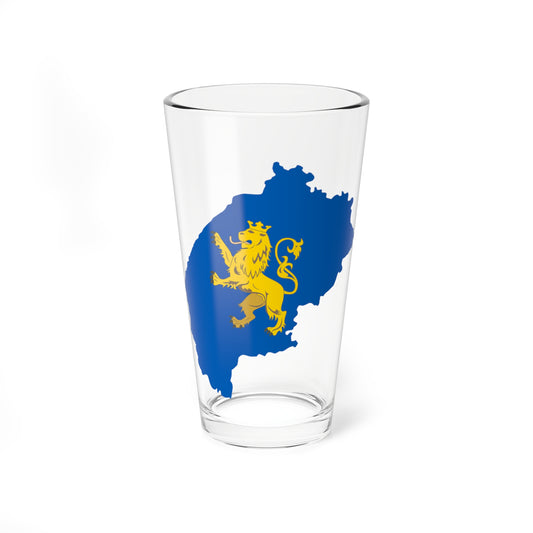 Flag-map of Lviv Oblast (Ukraine) Pint Glass 16oz