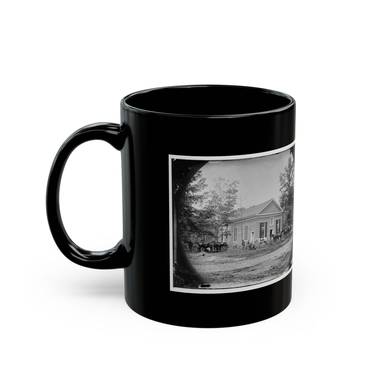 Bethel Church, Va. View Of The Church, Temporary Headquarters Of Gen. Ambrose E. Burnside (U.S. Civil War) Black Coffee Mug