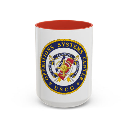 USCG Operations Systems Center (U.S. Coast Guard) Accent Coffee Mug