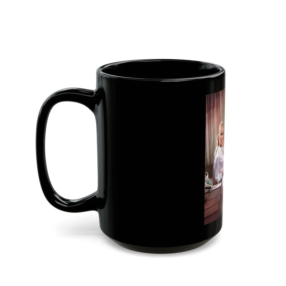 Veronica Carlson #123 (Vintage Female Icon) Black Coffee Mug-Go Mug Yourself