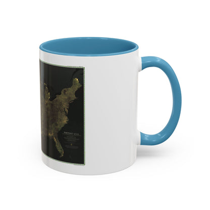 USA - Portrait U.S.A (1976) (Map) Accent Coffee Mug