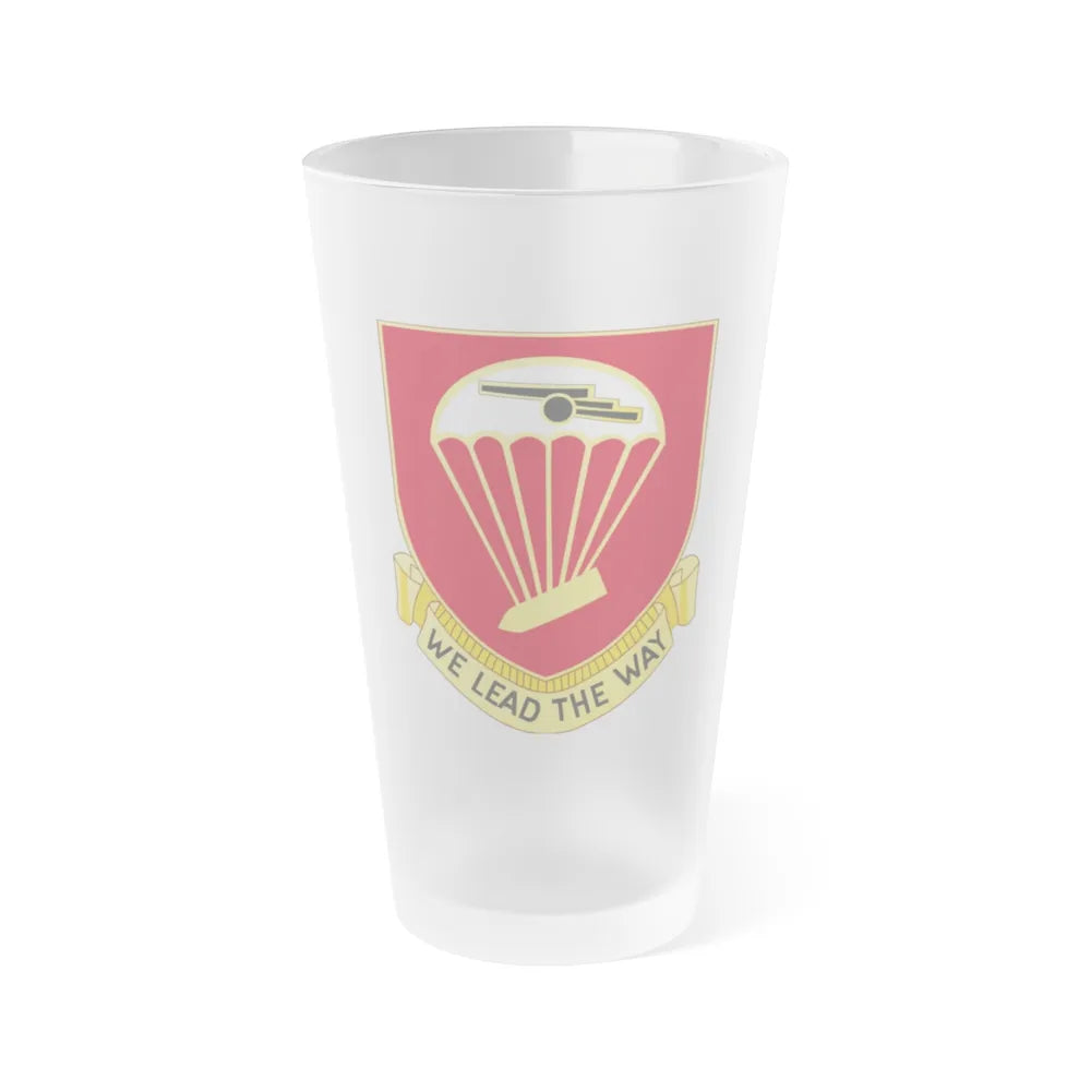 456th Airborne Field Artillery Battalion (U.S. Army) Frosted Pint Glass 16oz-Go Mug Yourself