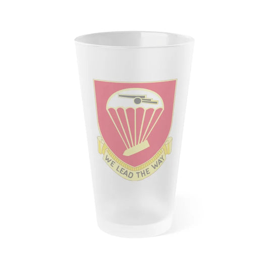 456th Airborne Field Artillery Battalion (U.S. Army) Frosted Pint Glass 16oz-Go Mug Yourself