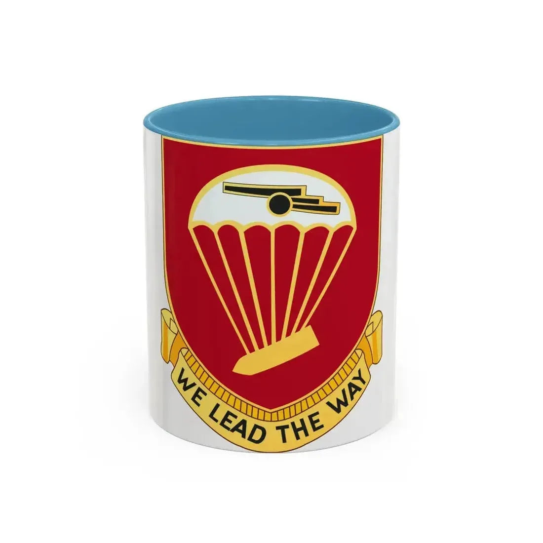 456th Airborne Field Artillery Battalion (U.S. Army) Accent Coffee Mug 11oz Light Blue - Go Mug Yourself